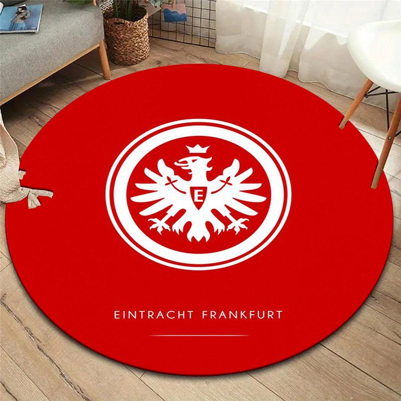 Eintracht Frankfurt Round Area Rug,Carpet Rug for Living Room Bedroom Sofa Playroom Decor,Non-slip Floor Mat