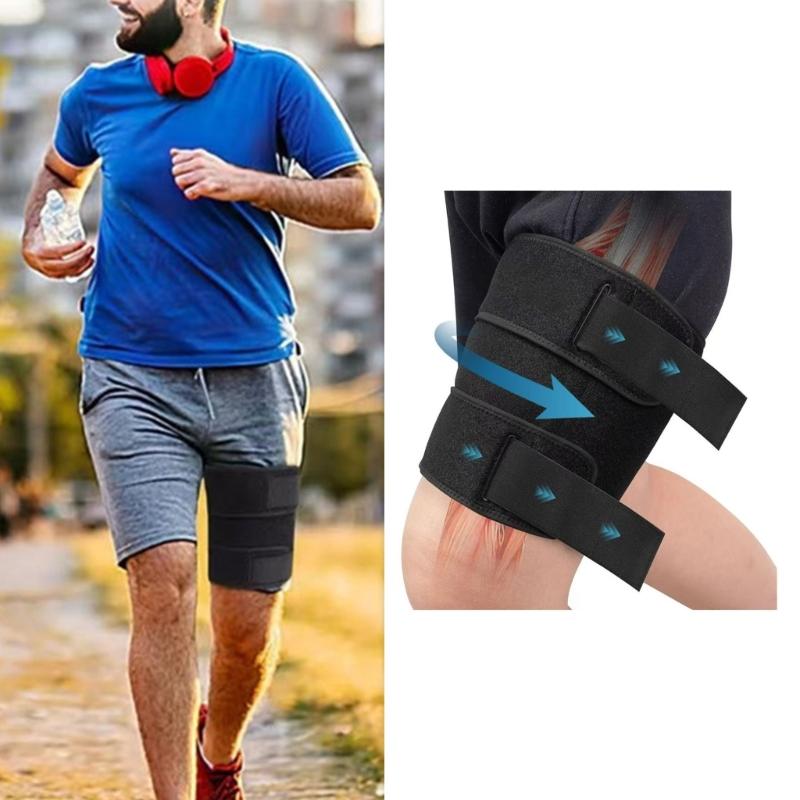 Breathable Thigh Support Adjustable Thigh Compression Sleeve For Muscle Stabilization During Running Workouts