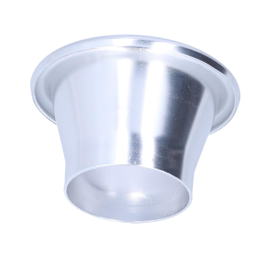 2.6in Cold Air Intake Turbo Horn Velocity Stack Adapter CNC Aluminum Car Modification Part Silver