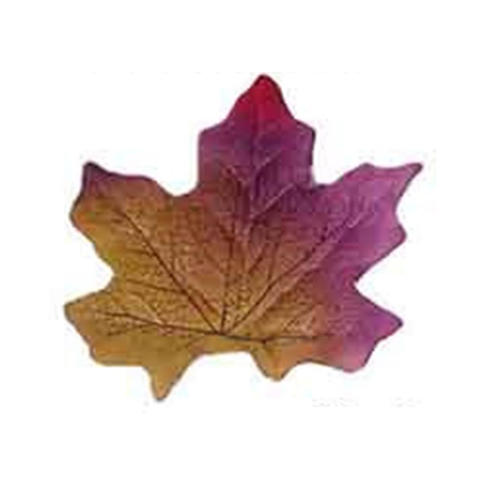 Set of 100 Artificial Maple Leaf Decorations Simulation Silk Fabric Maple Leaf for Home Wedding and Festive Displays