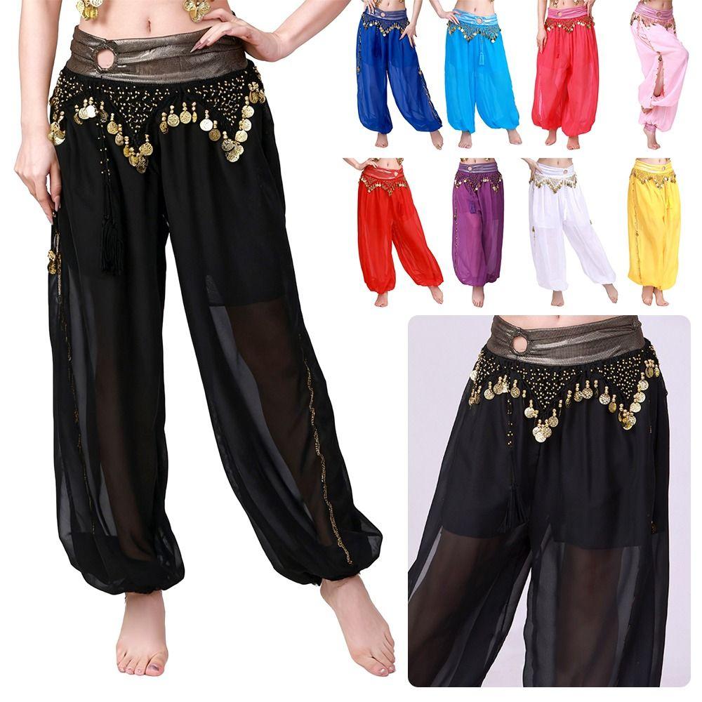 Sequin Belly Dance Pants Tassel Bloomers Fashion Loose Pants  Dance