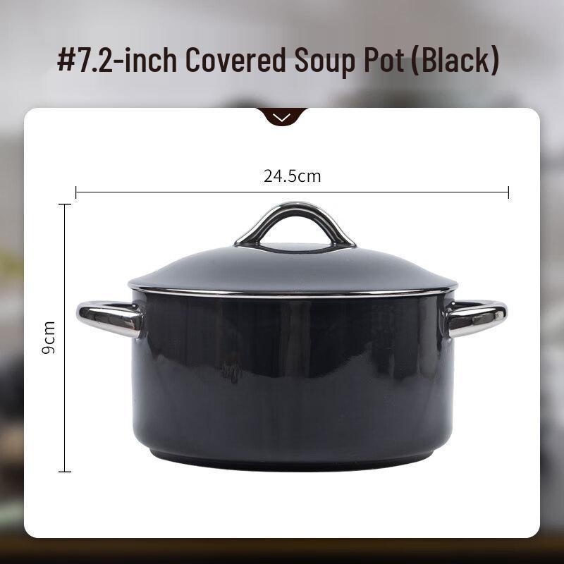 Moda Lanka SONICE 7,2-calowy ceramiczny garnek do zupy z pokrywką