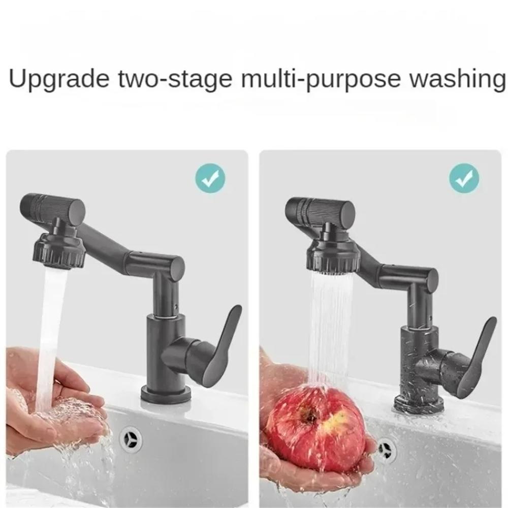 Baterie Robotică Universală Rotativă pentru Utilizare Atât la Apă Caldă, Cât și la Apă Rece, pentru Bazinele de Spălat din Bucătăria Casnică și Baie, Accesoriu Baterie