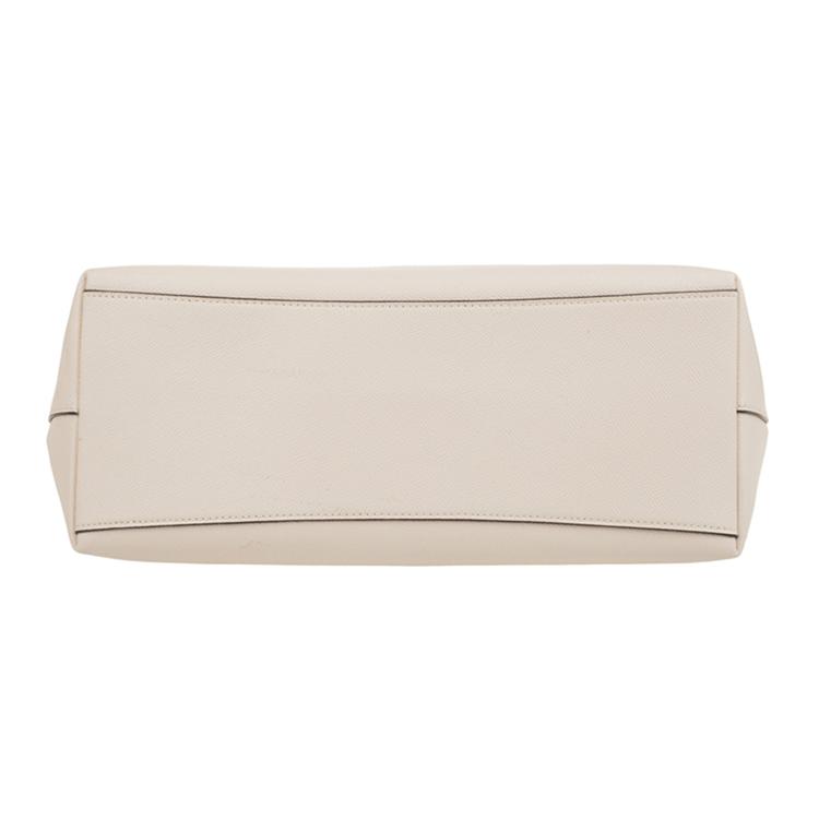 New COACH Gallery Cross Grain Cow Leather Tote Bag, Shopping Bag, Handbag, Shoulder Bag Women's White 79608-IMCHK