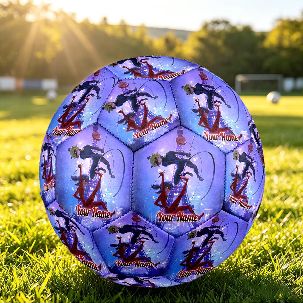 Individueller Name Text Größe 5 Fußball, Miraculous Ladybug Standard Trainingsfußball