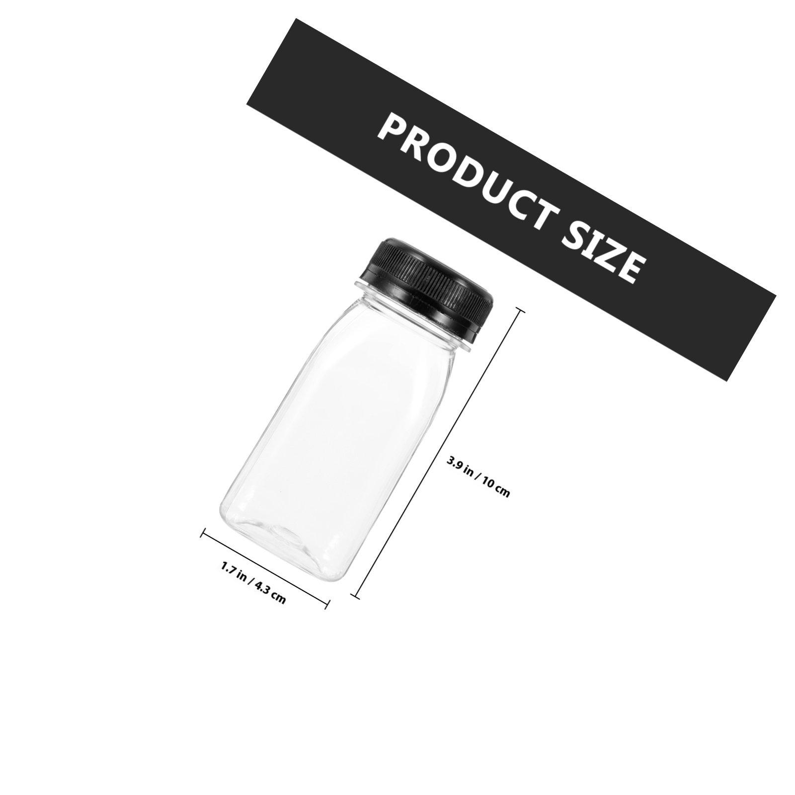20Pcs Plastic Juice Bottles Clear Portable Bottles Leak Proof Lid Ideal for Milk Juice Yogurt Storage Outdoor Travel Use other