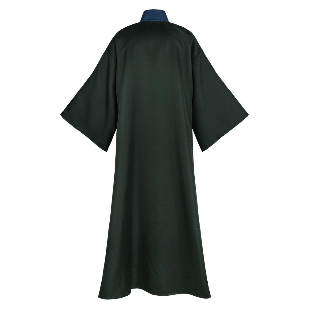 Costume de Cosplay du Film Lord Voldemort Adulte Masque Baguette Halloween Cape Vert Foncé Robe de Fête Cape Tenue Uniforme Scolaire Pour Hommes