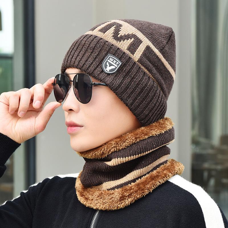 Mütze Herren Herbst und Winter Fleece Verdickt Ohrenschützer Ohrenschützer Warme Mütze Outdoor Pullovermütze Fahrradmütze Wollmütze Herren