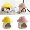 Mushroom Shaped Ceramic Hamster House Decorative Small Animal Hideout Cave for Hamster Guinea Pig Cage