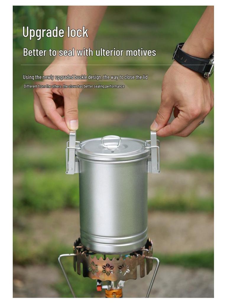 304 Stainless Steel Portable Outdoor Cooking Pot: Multifunctional Single-Person Cookware, Soup Pot, Rice Steamer, Integrated Design