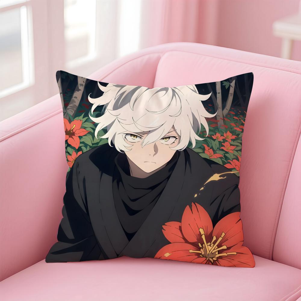 

1PCS HHellS Paradises Anime Style Cushion Cover Pillowcase Short Plush Invisible zipper Room Sofa Cushion Cover 30X30cm