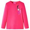 Children's Long-Sleeved T-shirt, Bright Pink, 104