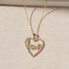 Gold-Plated Heart Pendant Necklace - Simple Heart-Shaped Clavicle Chain for Women