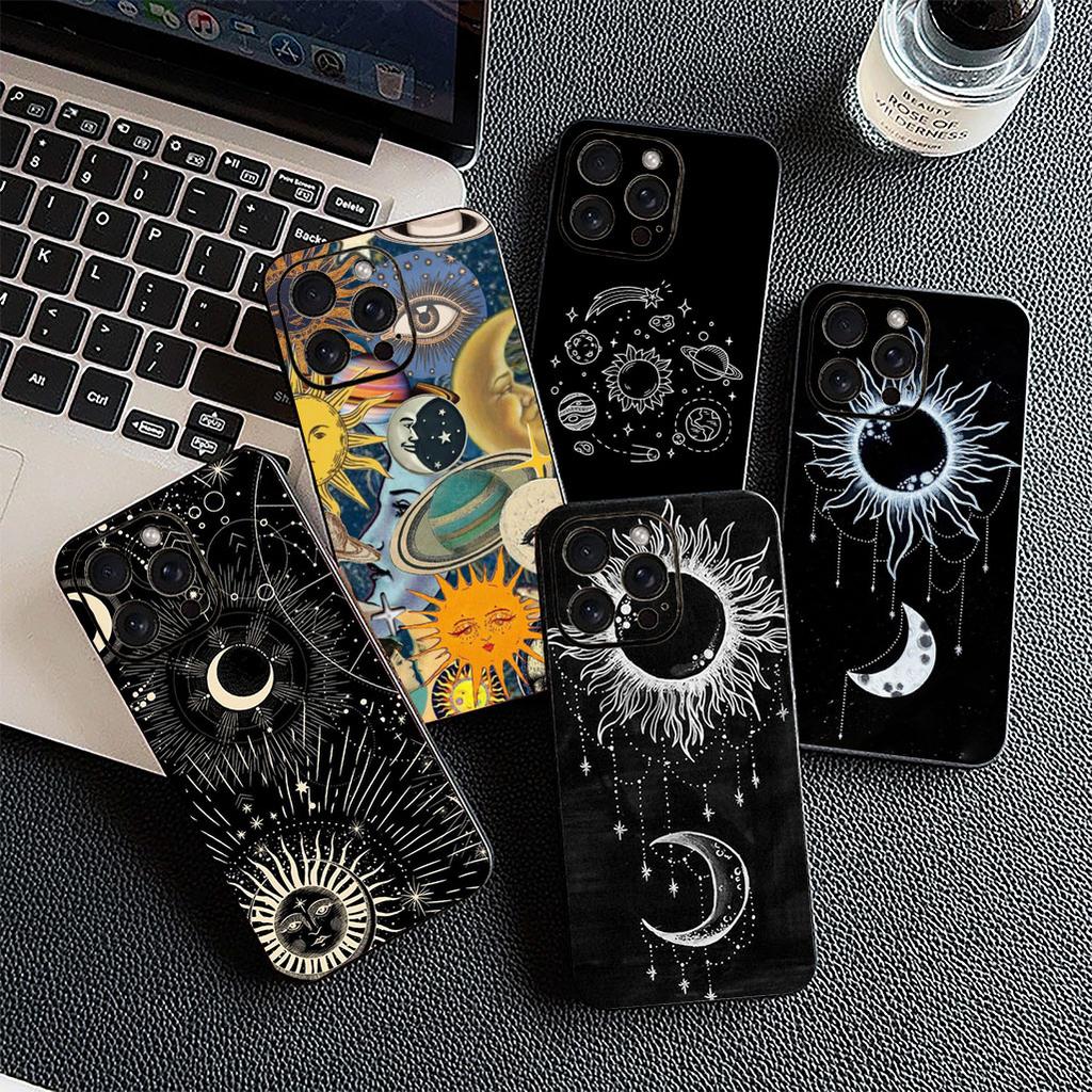 Protective Cover Sun Moon Funny Face Stars for Huawei P30 P20 Mate 20 10 Pro Lite Y7A Y8S Y7 Y9 Prime 2019 Phone Case