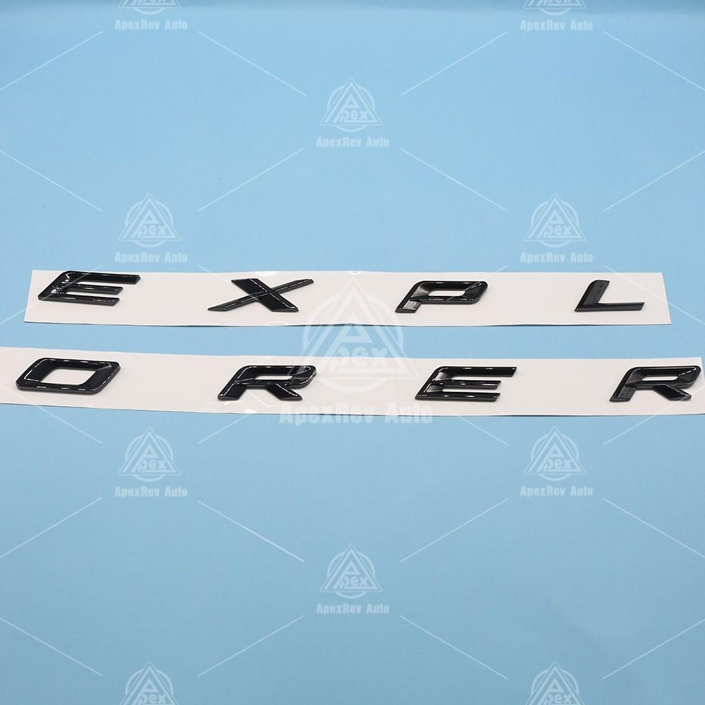 3D Gloss Black Front Hood Letters For Explorer Sport Emblems -2024 Modified