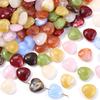 30pcs 15X15.5mm Heart Acrylic Beads Dual Color Straight Hole Loose Bead For Jewelry Making DIY Bracelet Earrings Phone Key Chain