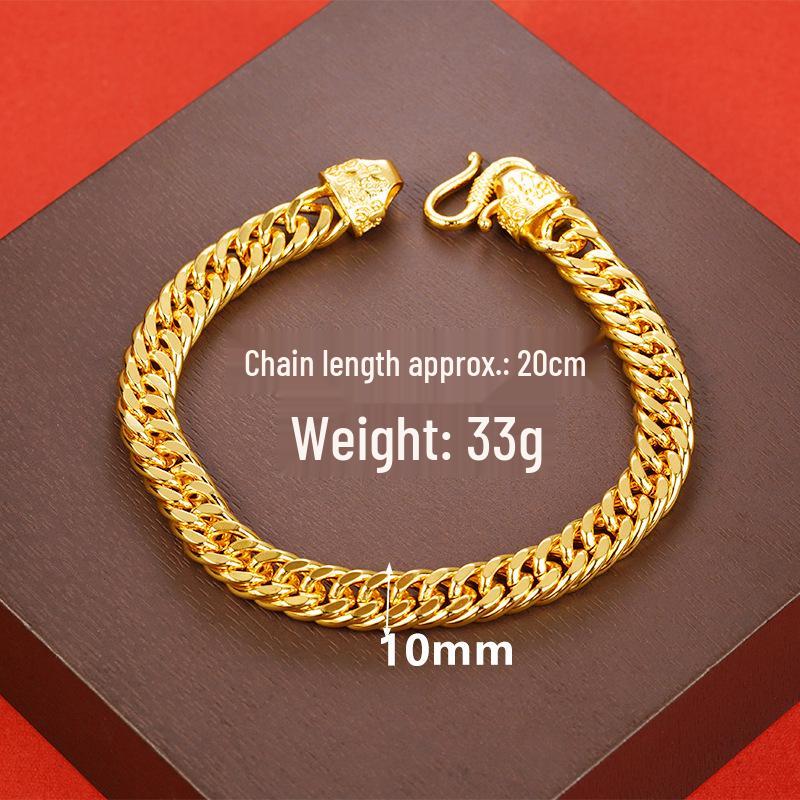 

Новый дизайн сцепляющаяся цепь с боссами: Вьетнамское ожерелье из песочного золота с долговечным сохранением цвета