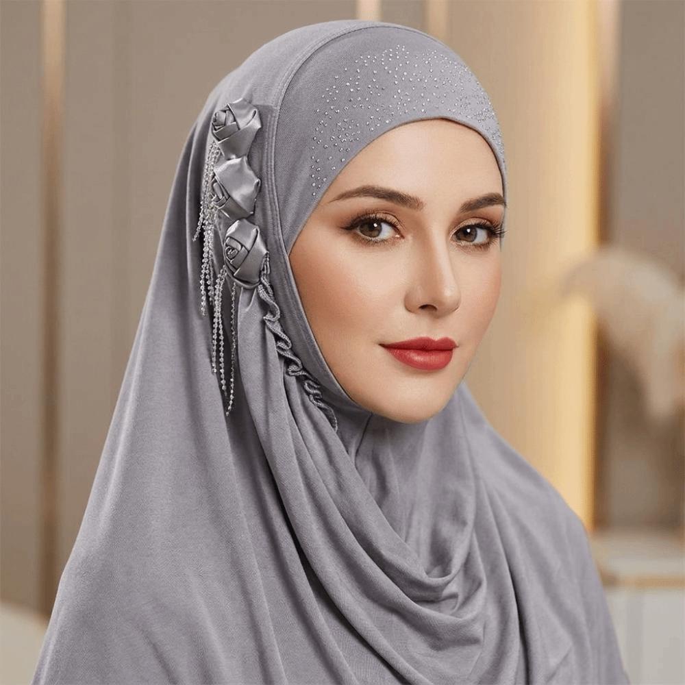 Floral Women's Hijabs Modest Wear Islamic Headscarf Classic Muslim Hijab Women's Wear