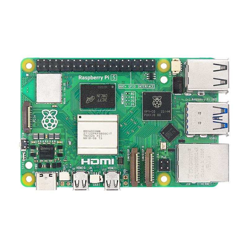 Raspberry Pi 5B Dev Board: 5th Gen, Quad-core, PCIe, USB 3.0, Python-ready