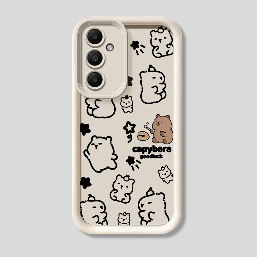 Soft TPU Phone Case for Samsung Galaxy A32 A31 A52 A22 A23 A54 A21s A53 A34 A73 A25 A26 A24 Cute Capybara