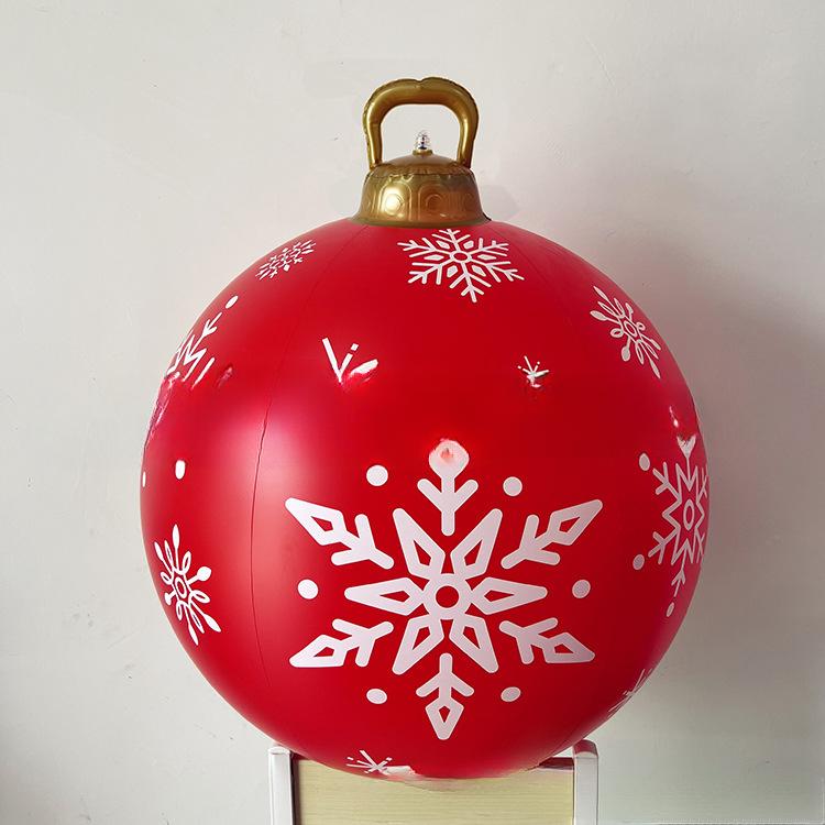 Giant Inflatable Christmas Decorated Ball - Inflatable Yard Decorations with Cute Pattern,  Durable and Reusable, Christmas Yard Decorations,