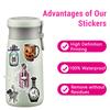 50PCS Retro Halloween Magic Potion Stickers Magic Skull Bat Potion Sticker Skull Pumpkin Theme Potion Sticker Gothic Style Vinyl