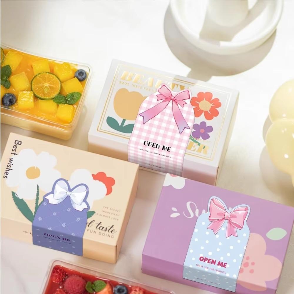 50 Pcs Bow Shape Sealing Stickers Pink Personalized Stickers Self-Adhesive Stickers For Packaging