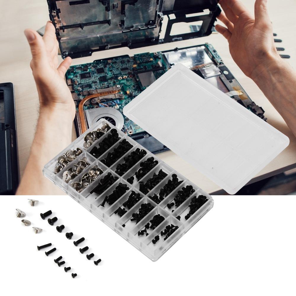 360 Pcs 18 Sizes Laptop Screws Kit Alloy Steel M2, M2.5, M3 Threads Replacement Computer Screws with Storage Box