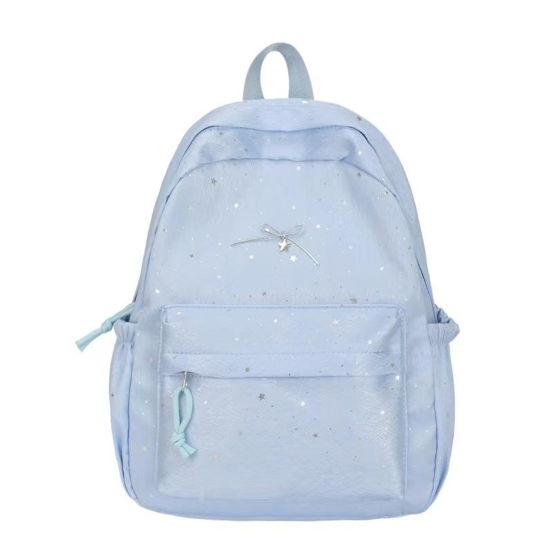 Schoolbag Hot-selling New College Student Schoolbag Korean Version Large-capacity Casual Lightweight Backpack Cute Star Backpack Women