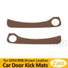 Car Door Anti Kick Mat Leather Carbon Fiber Sticker For BMW MINI Cooper F54 F55 F56 F57 F60 R56 R60 Car Accessories