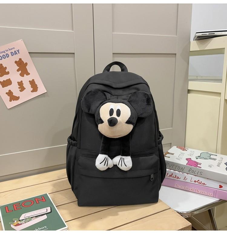 

Nylon Trendy Unisex Backpack For Students With Spacious Design And Chic Aesthetic чёрный