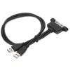 USB Extension Cable Double Port External Baffle Conversion Line with Ear Screw Hole50cm