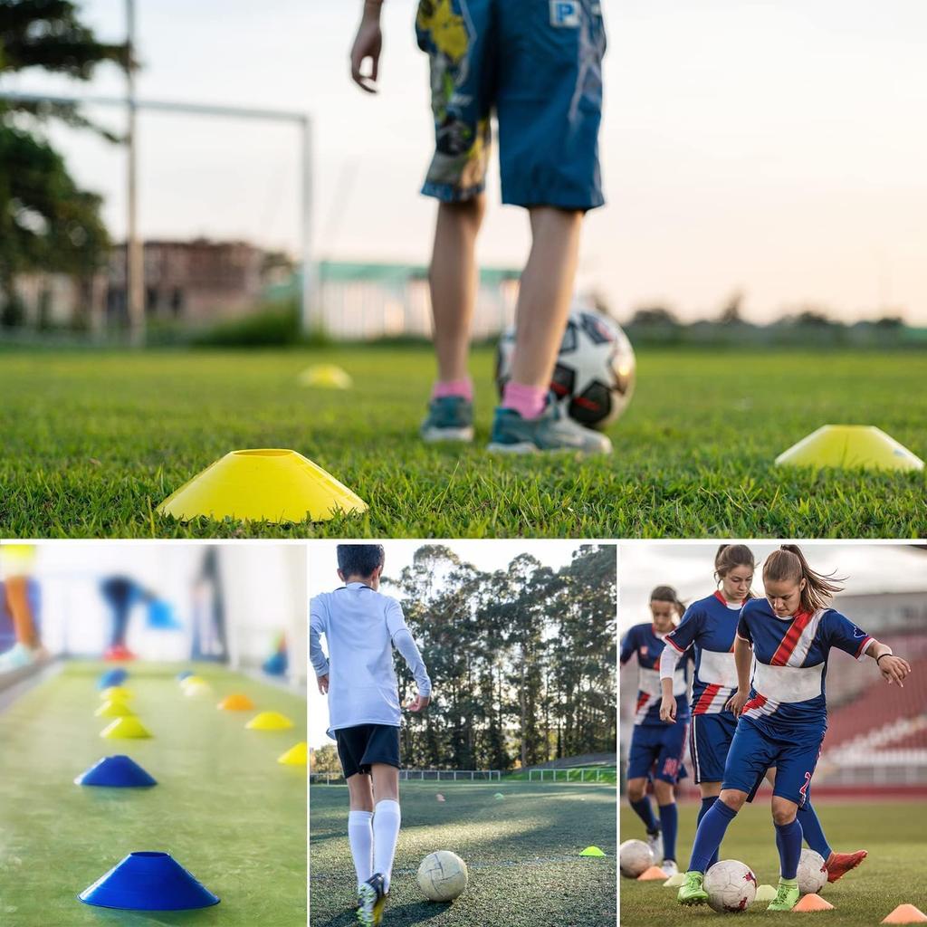 Jessfar Marker Set of or Soft PE Thick Color Cones for and Compact and Perfect for Practice and Includes a Storage Cones, 10, 25, 50, Training,