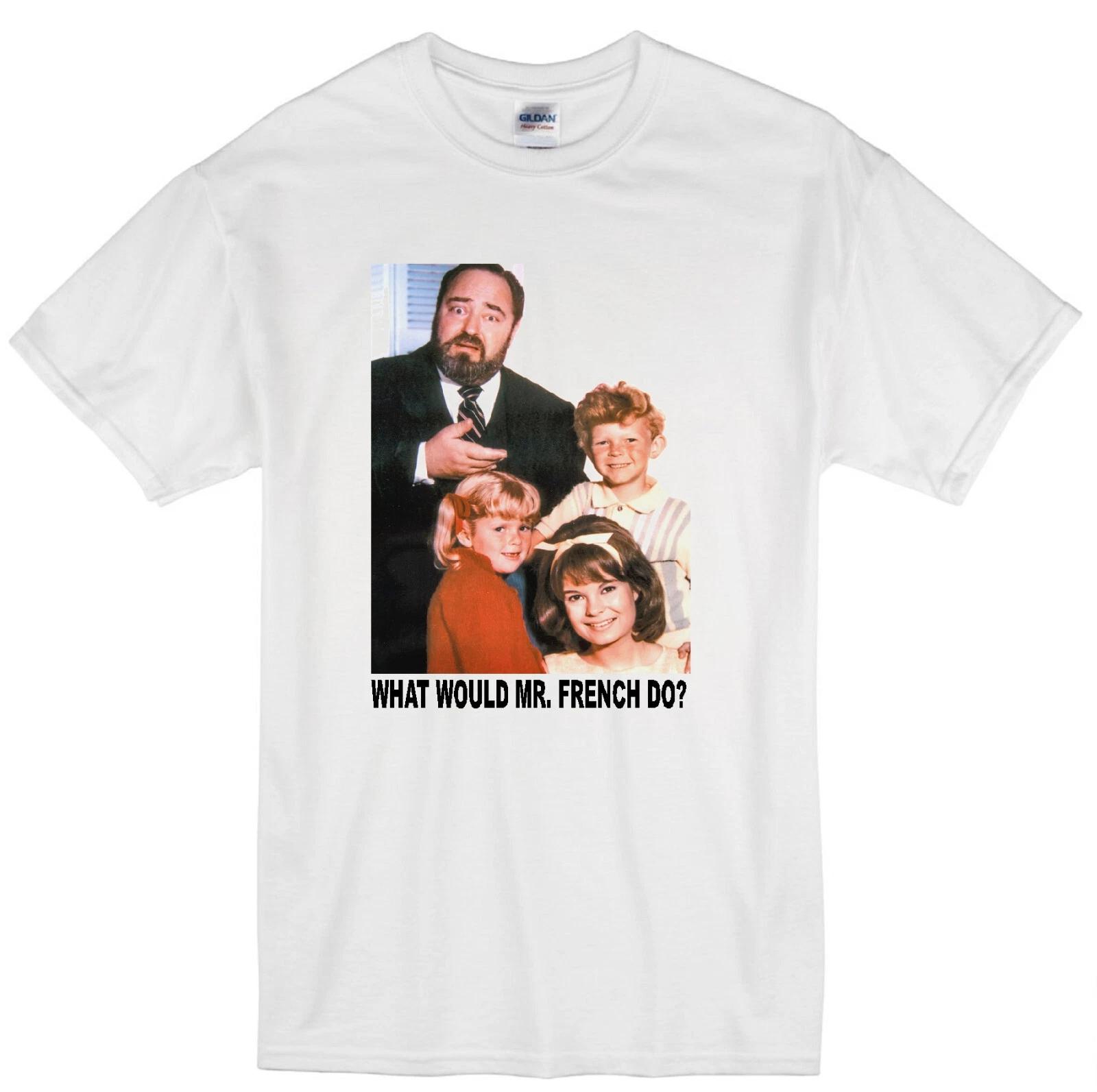 MR. FRENCH WWD? FAMILY AFFAIR SEBASTION CABOT BUTLER RETRO TV WHITE T-shirt 2XL