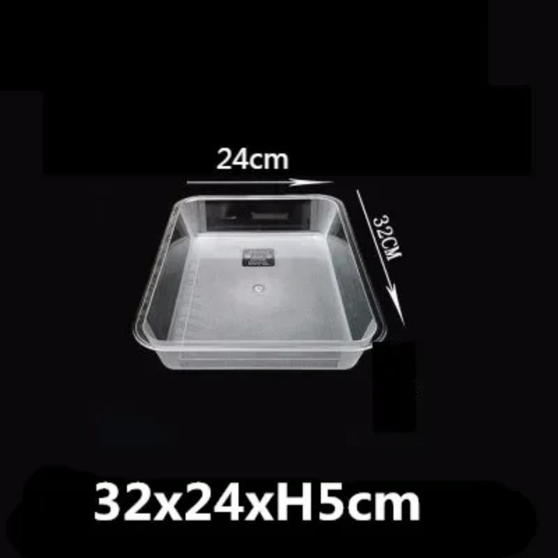 Acrylic Plastic Serving Trays Transparent Rectangular Serving Fruit Vegatable Food Tray Dishes Dinner Set Square Plates Dishes
