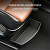 Under Seat Car Tray, Black ABS Storage Box with Slide-In Placement for Front Seat Small Item Control and Routine Cabin Use in Cars