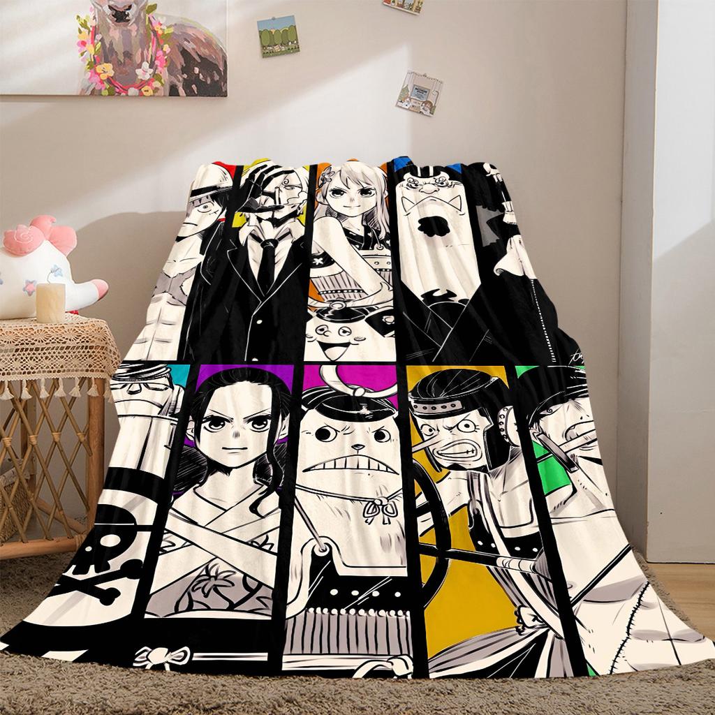 One Piece Anime Luxus Flanell Leichte Decke Heimdekoration Sofa Bett Reiseabdeckung Familiengeschenk LXR148