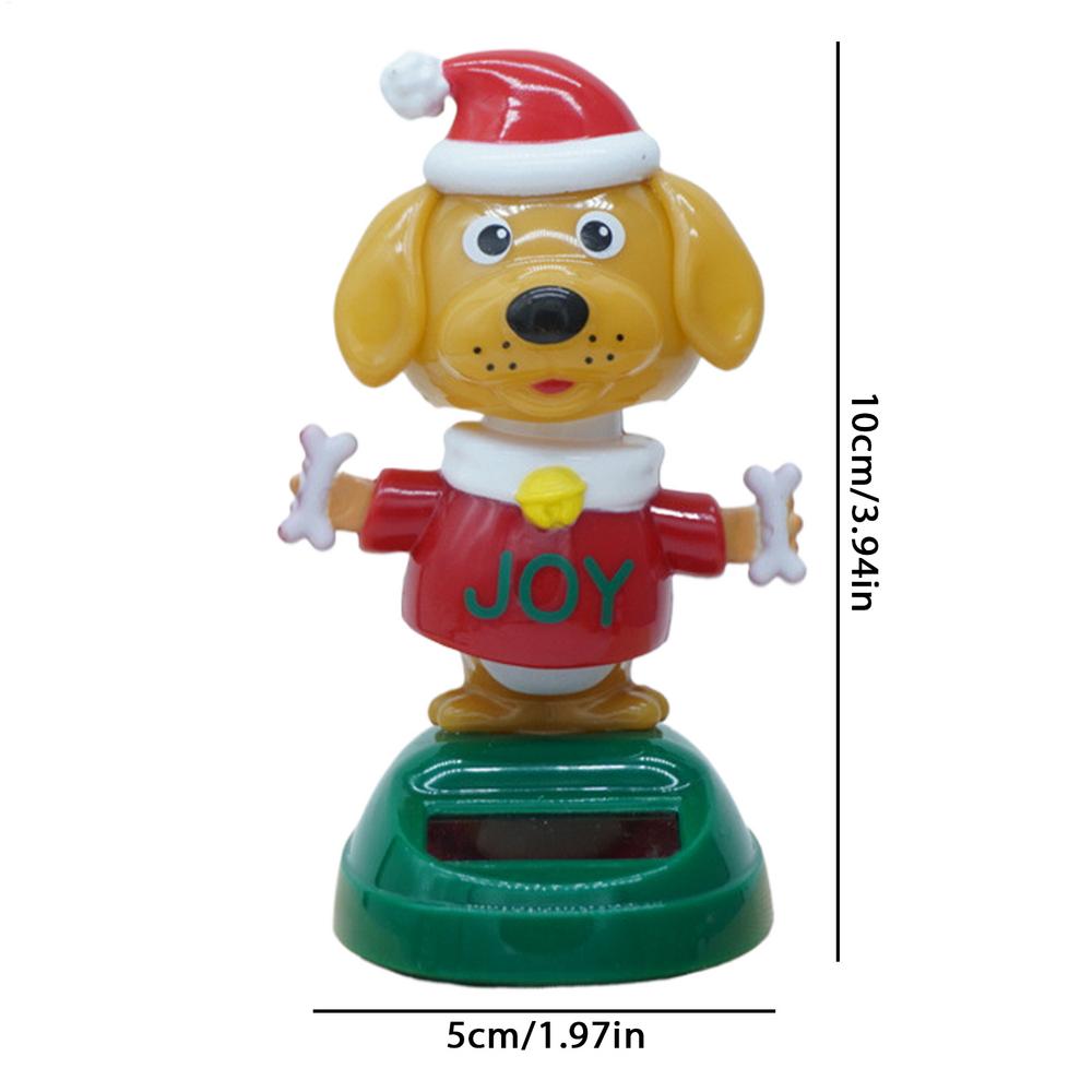 

For General Christmas Solar Dancing Toys Cartoon Car Swinging Solar Ornaments Engaging Car Dancing Toys Ornaments Car Dashboard