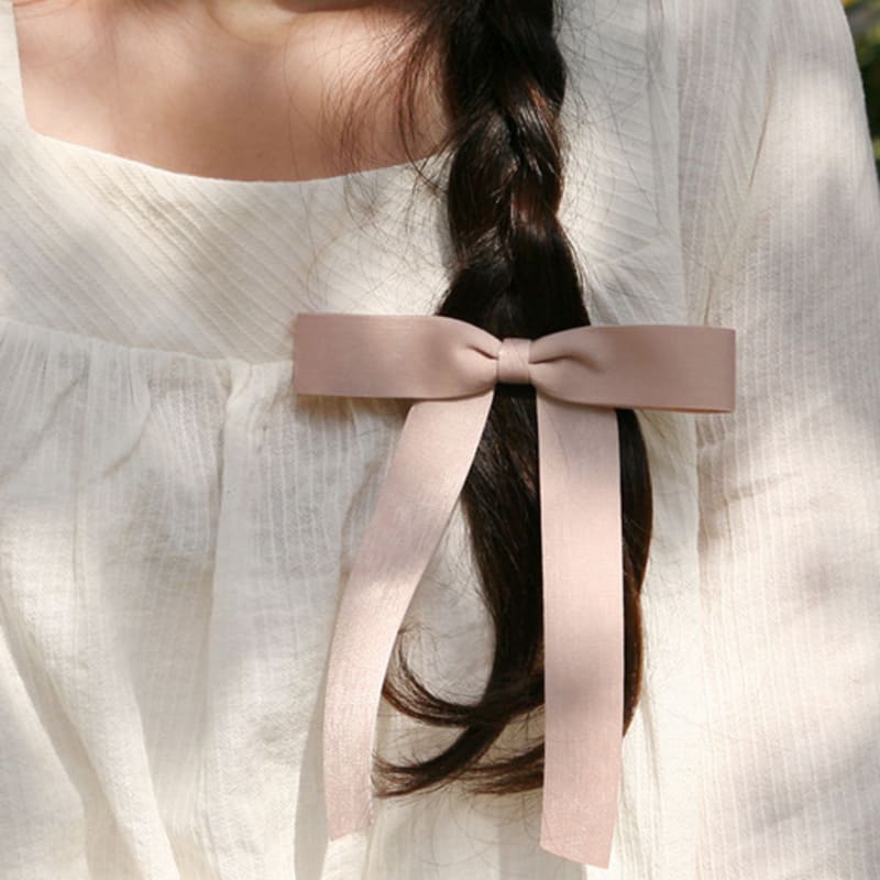 

FANTASTIC PLANET romantic ribbon hair pin (MOCHA BEIGE) MOCHA BEIGE