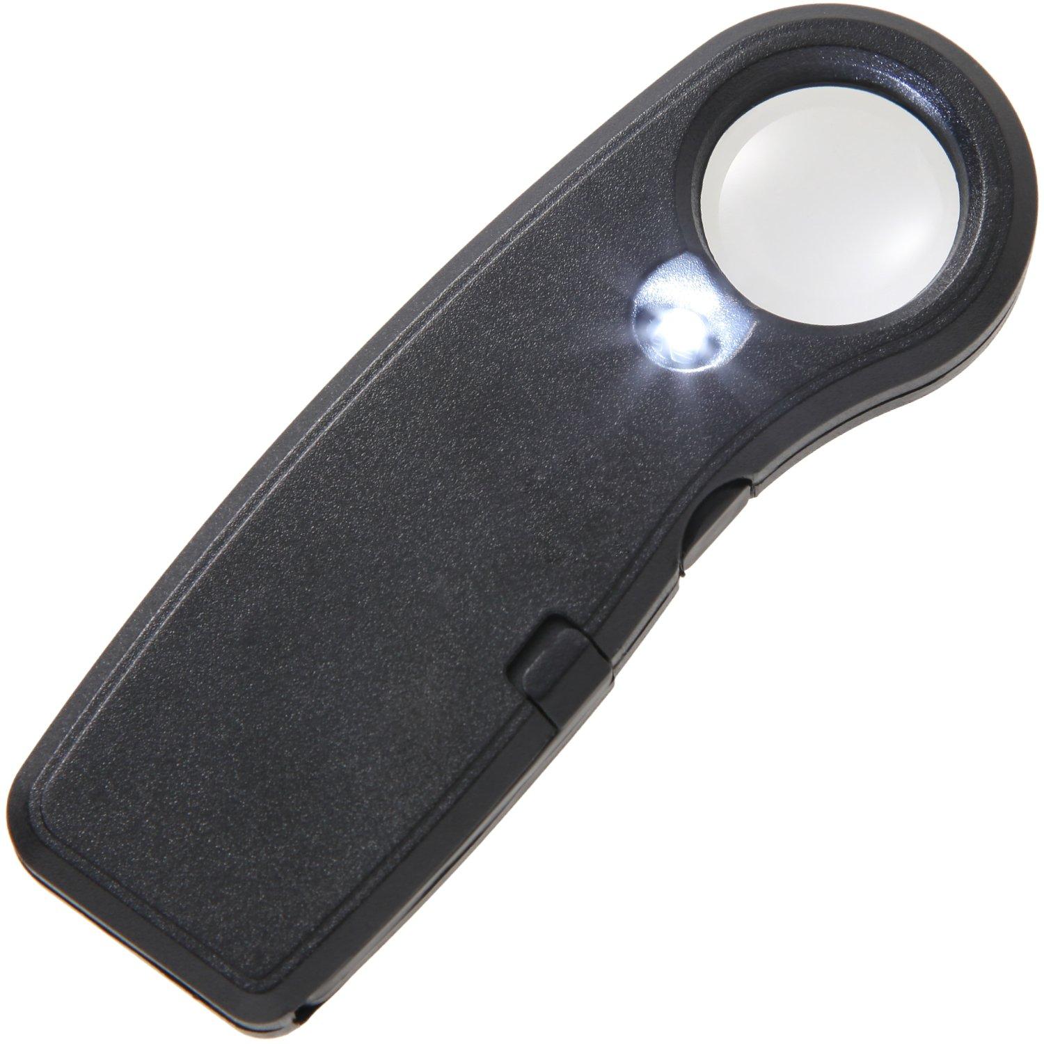 

Портативна лупа Phoenix для точної роботи зі світлодіодним м’яким футляром Гарантія 45 Лупа зі збільшувальним склом [20-кратне збільшення] Легка/Ексклюзив Long-Term Days чорний