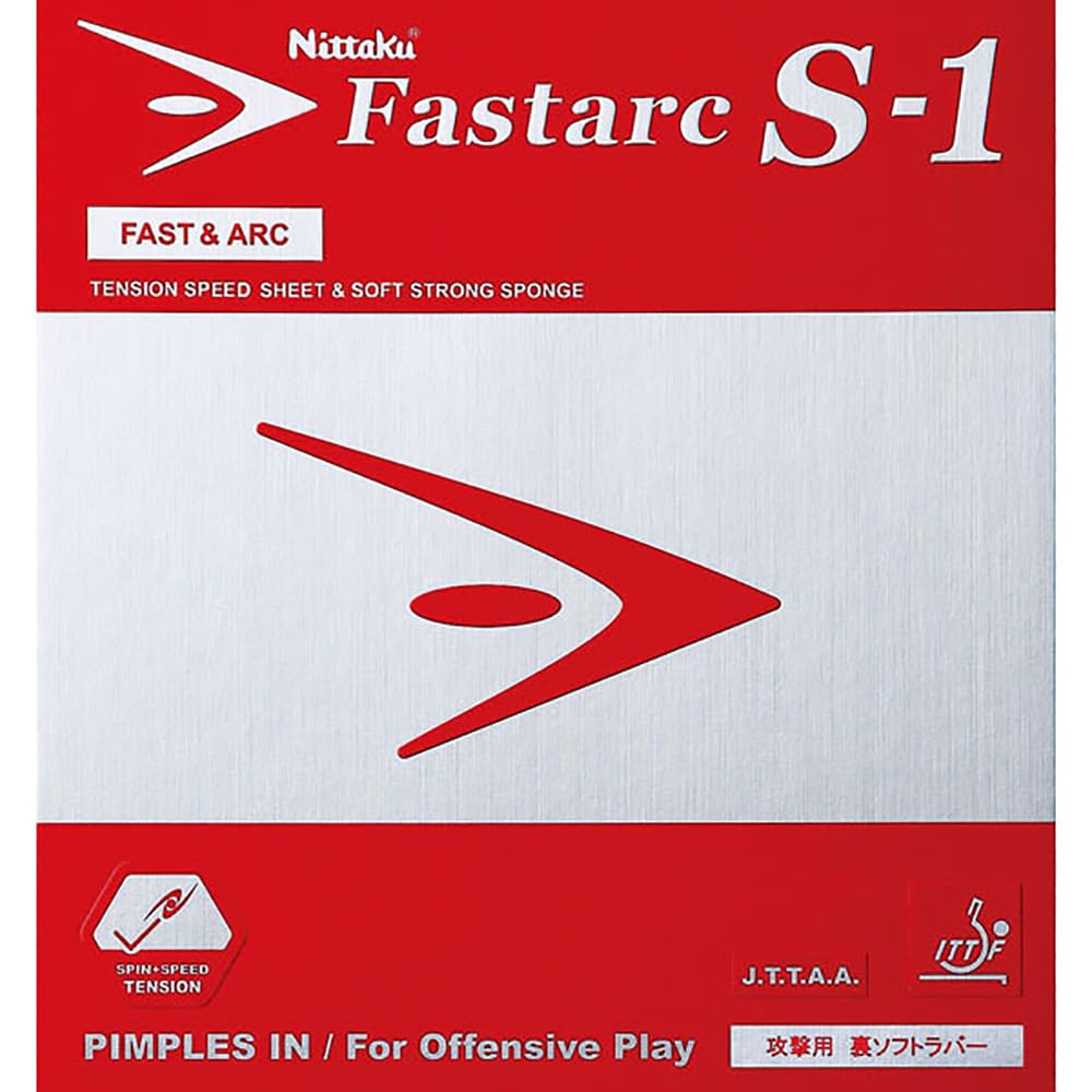 Nittaku Fasterk Tension Table Tennis Rubber Extra S-1 (NR-8703 Red, Thick)
