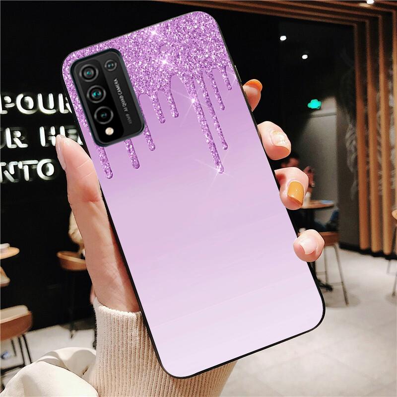 

Блестящий розовый, синий, черный чехол для телефона Huawei Honor 50 30 Pro 10X Lite 20 7A 7C 8X 9X Pro 9A 8A 8S 9S 10i 20S 20lite Honor 30ProPlus