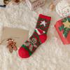 Cozy Coral Fleece Christmas Socks: Velvet Santa Half-Sided, Warm Floor Stockings for Autumn & Winter