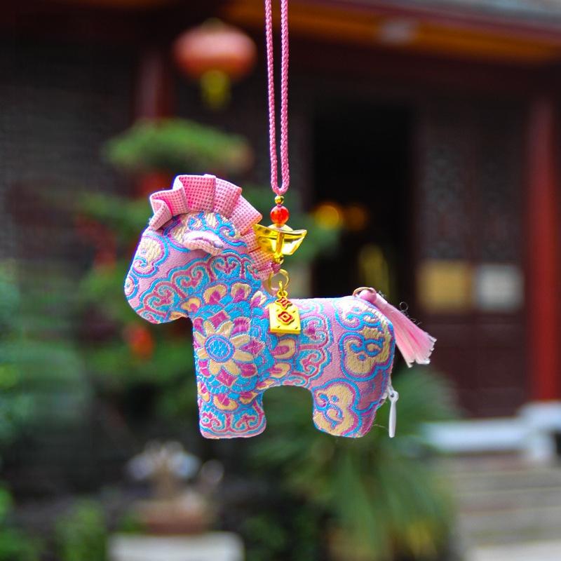 

2026 Year Of The Horse Sachet Hanging Ornament Car Interior Pendant Backpack Charm Year Lucky Housewarming Decoration Gift