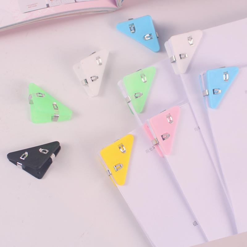Triangle Clip: Anti-Roll Book Corner Holder for Students' Homework