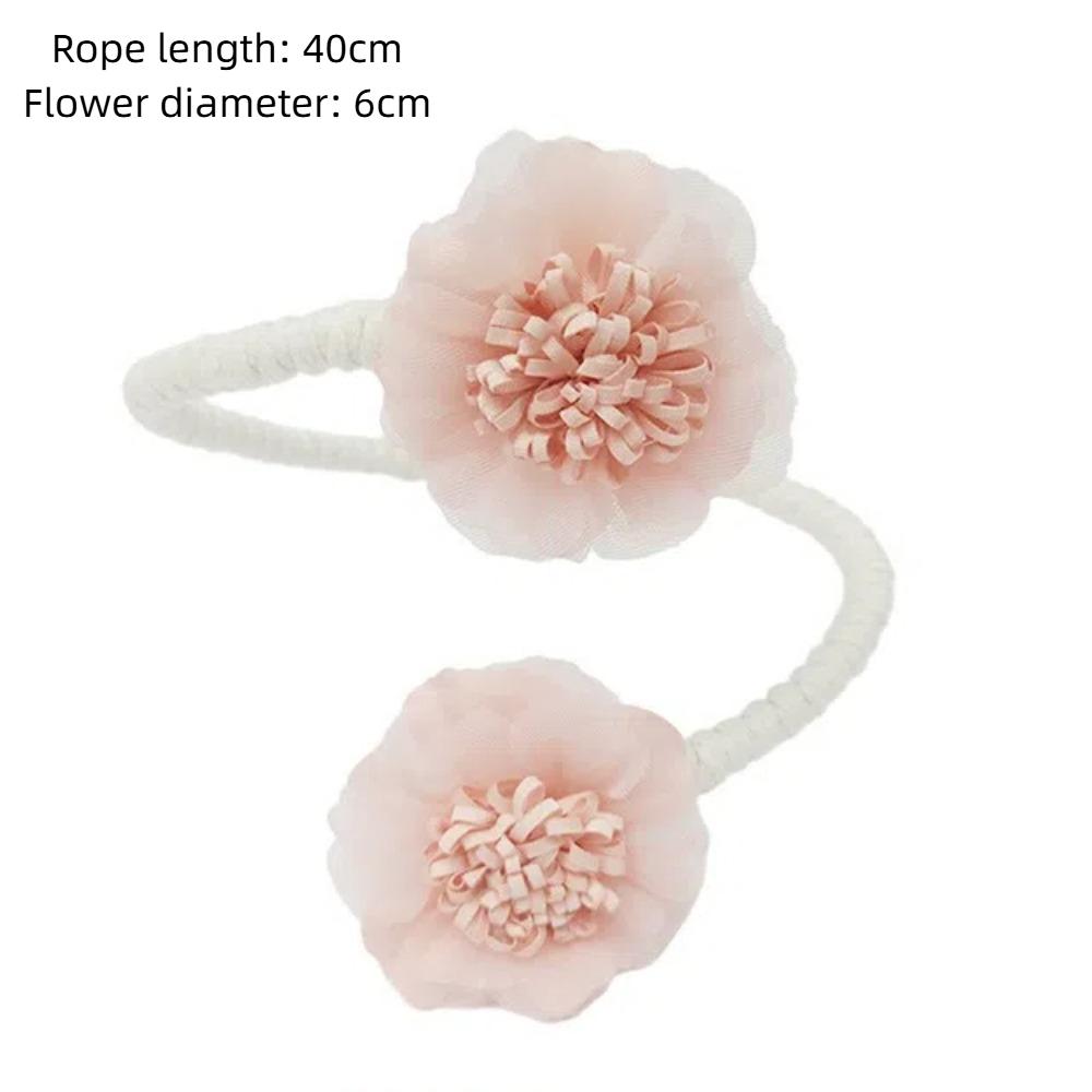 2pcs Flower Shape Floral Curtain Ties No Punch Curtain Fixer Clips Curtain Tieback Bedroom