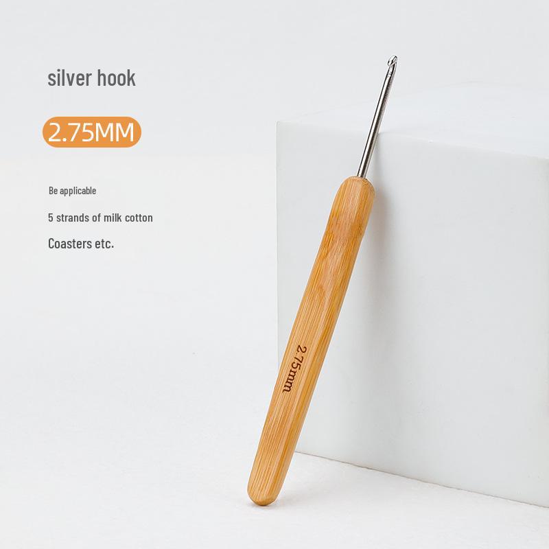 Carbonized Bamboo Crochet Hook for Hand-Knitted Wool Sweaters and Doll Slippers
