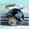Modern Minimalist Hummingbird And Flower Pendant Keychain With Glass Material For Gift Giving And Party Decor