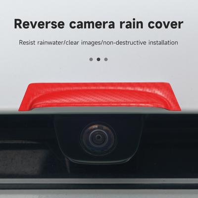 2 Stück Auto-Rückfahrkamera-Regenschutz - Verdickte breite Kante Kunststoff-Schutzabdeckung, Dreieck-Design Matte Oberfläche