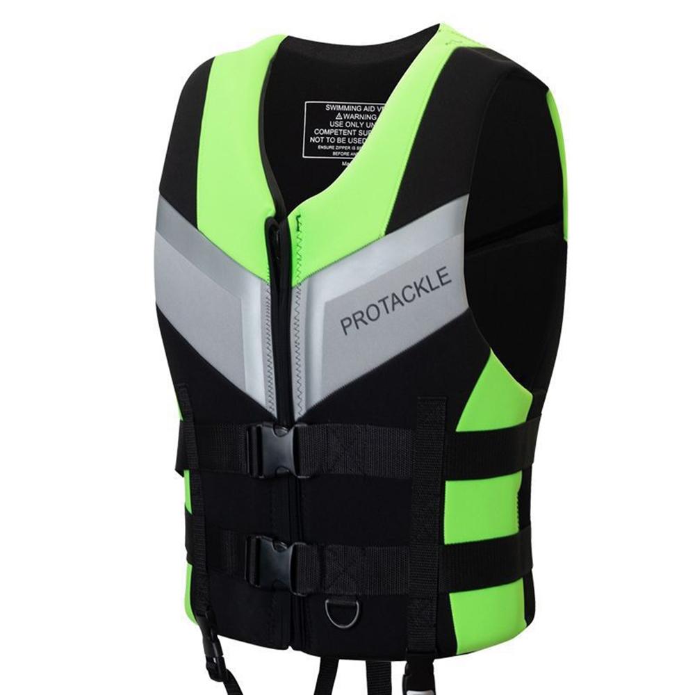 

Life Vest Adults Surf Vest Kayak Wakeboard Motorboats Raft Rescue Boat Ski Water Sports Swimming Drifting Rescue Life Jacket 2XL (80-90KG) зелений